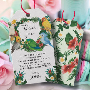 Rustikales tropisches Baby Wildrots Boys Geburtsta Geschenkanhänger