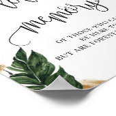 Rustikales tropisches Blattwerk in liebevollem Eri Poster (Ecke)