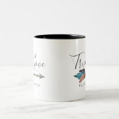 Rustikales Türkis Feather Arrow Boho Chic Love Zweifarbige Tasse (Mittel)