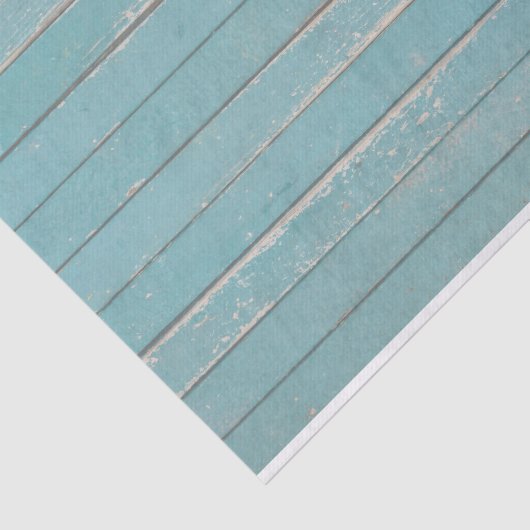 Rustikales Türkisblau-Holz Bohemische Stallplatten Seidenpapier (Ausschnitt)