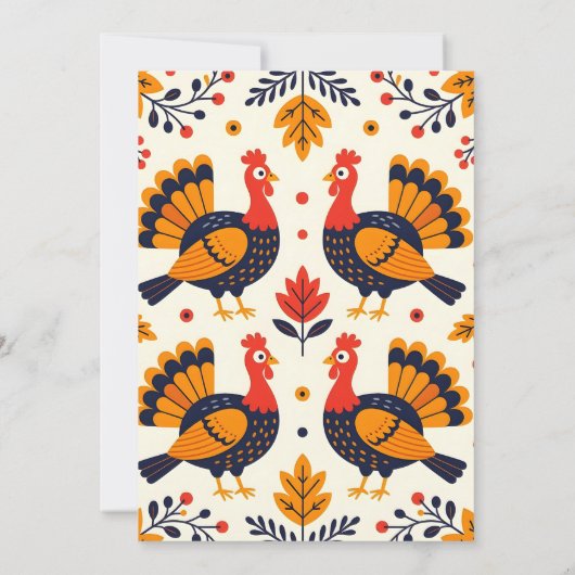 Rustikales türkisches Herbstessen lässt Erntedank Einladung (Rückseite)