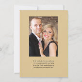 Rustikales türkisfarbenes Foto Dankeskarte (Rückseite)