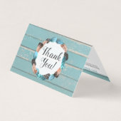 Rustikales türkisfarbenes Holz & Feather Arrow Vie (Vorderseite)