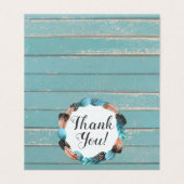 Rustikales türkisfarbenes Holz & Feather Arrow Vie (Außenseite Aufgefaltet)