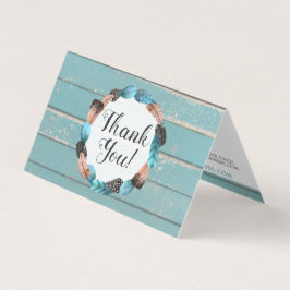 Rustikales türkisfarbenes Holz & Feather Arrow Vie