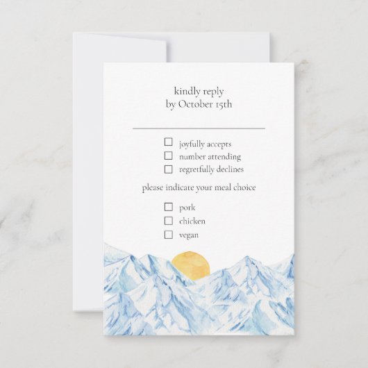 Rustikales UAWG RSVP Karte (Vorderseite)