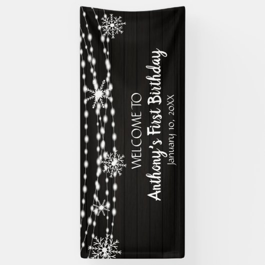 Rustikales und dennoch traumhaftes Winterwunderlan Banner (Vertikal)