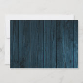 Rustikales und einfaches Foto | Blau Save the Date (Rückseite)