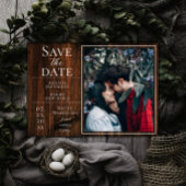 Rustikales und einfaches Foto Save the Date