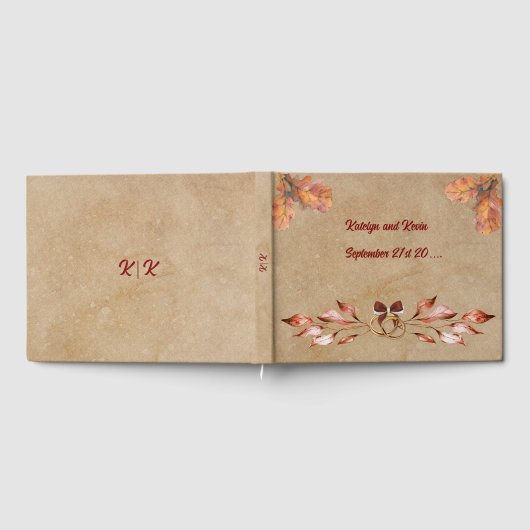 Rustikales und gemütliches Gästebuch für Herbst (Voll)