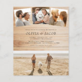 Rustikales und Minimalistisches Foto Hochzeit (Rückseite)