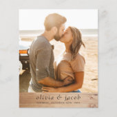 Rustikales und Minimalistisches Foto Hochzeit (Vorderseite)