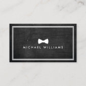 Rustikales und raffiniertes Männerlogo für klassis Visitenkarte (Vorderseite)