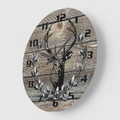 Rustikales und Vintages Landhaus Große Wanduhr (Winkel)