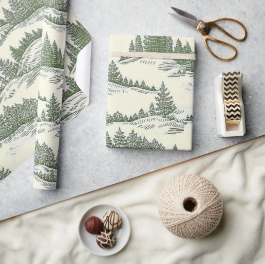 Rustikales Urlaubs-Öko-freundliches Baumverpackung Geschenkpapier (Kunsthandwerk)