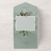 Rustikales Urlaubserlebnis Grün & Rote Berries Abe All In One Einladung (Außenbereich)