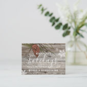 Rustikales Urlaubsgeschäft Personalisiert Visitenkarte (Stehend Vorderseite)