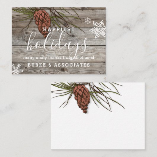 Rustikales Urlaubsgeschäft Personalisiert Visitenkarte (Vorne/Hinten)