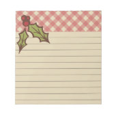 Rustikales Urlaubsmerkmal Notizblock (Vorderseite)