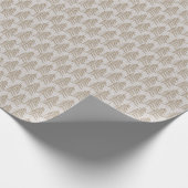 Rustikales Urlaubsmuster Blassgraue goldene Braun Geschenkpapier (Ecke)