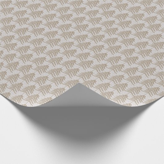 Rustikales Urlaubsmuster Blassgraue goldene Braun Geschenkpapier (Ecke)