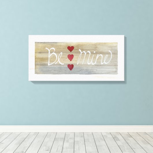 Rustikales Valentin sein meins Leinwanddruck (Insitu (Holzboden))