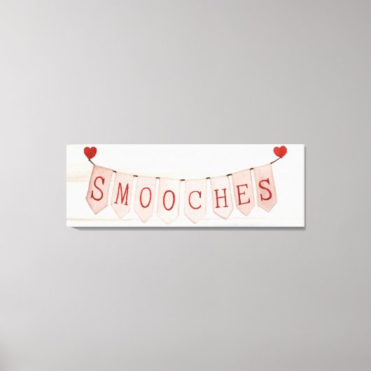 Rustikales Valentinbanner III Leinwanddruck (Vorderseite)