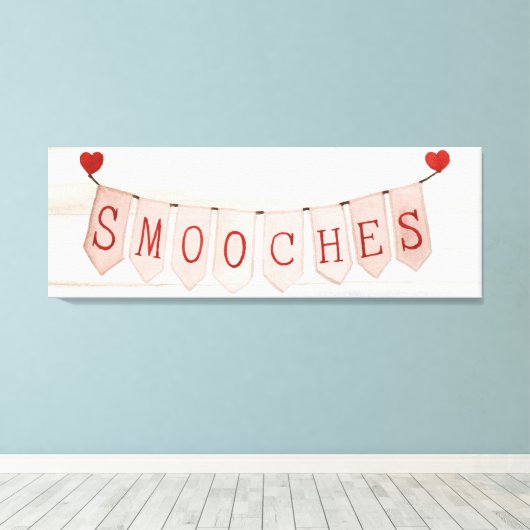 Rustikales Valentinbanner III Leinwanddruck (Insitu (Holzboden))