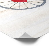 Rustikales Valentinrad für zwei Personen Poster (Ecke)