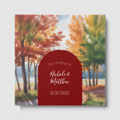 Rustikales Verändern der Blätter Hochzeit Gästebuch (Vorderseite)