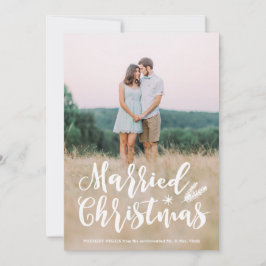 Rustikales Verheiratetes Weihnachten Volles Foto P