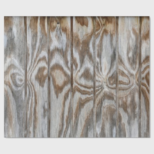 rustikales, verwittertes Holz Geschenkpapier (Flach)