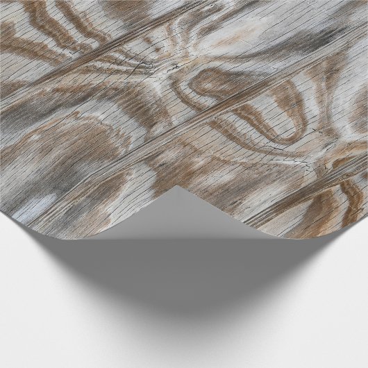 rustikales, verwittertes Holz Geschenkpapier (Ecke)