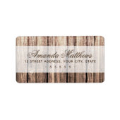 Rustikales, verwittertes Holzkornrücketikett Adressaufkleber (Vorne)