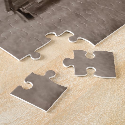 Rustikales verwittertes Scheunen-Puzzlespiel mit Puzzle (Seite)