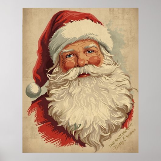 Rustikales Viktorianisches Santa Claus Poster (Vorne)