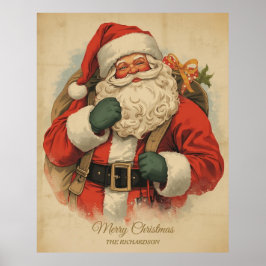 Rustikales Viktorianisches Santa Claus Poster