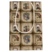 Rustikales Viktorianisches Weihnachtsbuch Mittlere Geschenktüte (Vorderseite)