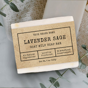 Rustikales Vintag Apothekary Soap Bar Bellyband La