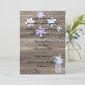 Rustikales Vintag blühendes Mason Einladung (Stehend Vorderseite)