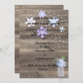 Rustikales Vintag blühendes Mason Einladung (Vorne/Hinten)