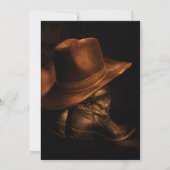 Rustikales Vintag Cowboy Boots Country Brautparty Einladung (Rückseite)