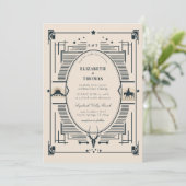 Rustikales Vintag Cowboy Country Wedding Foto Einladung (Stehend Vorderseite)