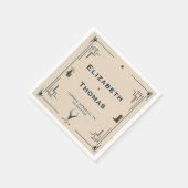 Rustikales Vintag Cowboy Wedding Western Country Serviette (Ecke)