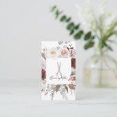 Rustikales Vintag Glam Botanisches Blumenhaar Styl Visitenkarte (Stehend Vorderseite)