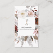 Rustikales Vintag Glam Botanisches Blumenhaar Styl Visitenkarte (Rückseite)