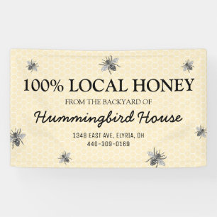Rustikales Vintag Honey-Geschäft Banner