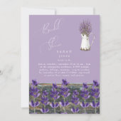 Rustikales Vintag Lavendel Wood Brautparty Einladung (Vorderseite)