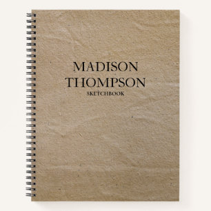 Rustikales Vintag Paper Simple Zeichnend Sketchboo Notizblock