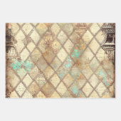 Rustikales Vintag Romantisches Paris Geschenkpapier Set (Vorderseite 3)